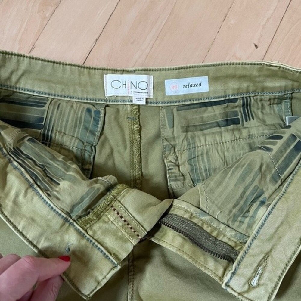 Anthropologie Chino by Anthropologie Relaxed Chino Shorts in Green 28 NWT - Picture 9 of 15